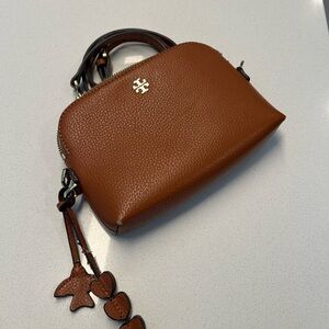 Tory Burch Tan Mini Bag with Gold Accents
